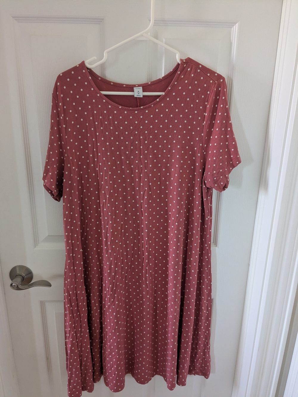 Old Navy Dusty Rose Polka Dot Midi Dress